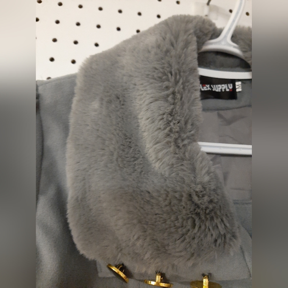 Flex Supply Peplum Coat ~ Size Med - Picture 3 of 5